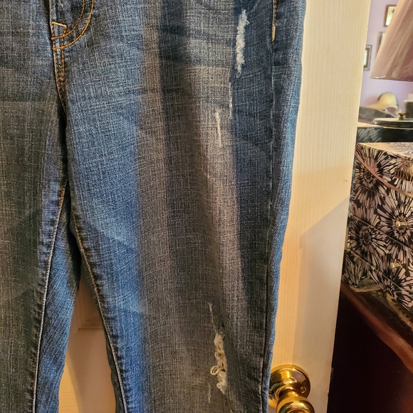 Lane Bryant Distressed Medium Wash Straight Leg Blue Jeans Size 1… - Picture 2 of 9